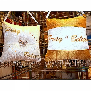 Pray-Believe-Scented-Sachet-Pillow-White-with-Gold-front-group-pic.jpg