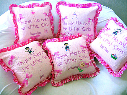 Thank God for Little Girls - Girls Pillows